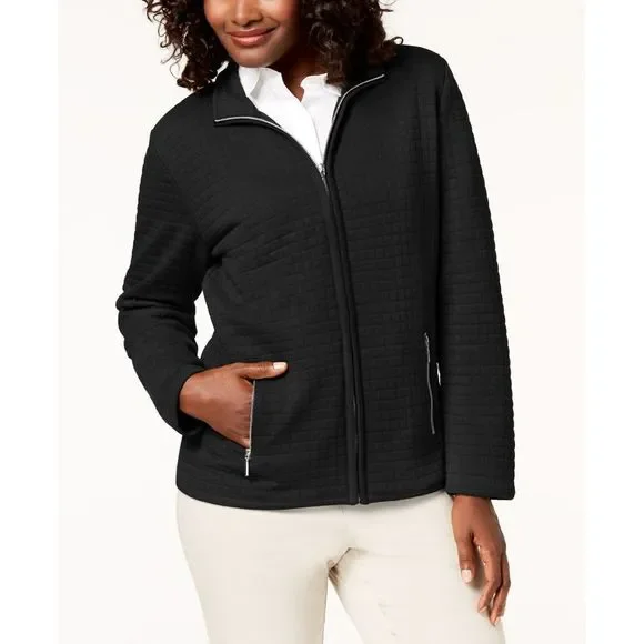 Karen Scott Jackets Coats Karen Scott Womens Quilted Fleece